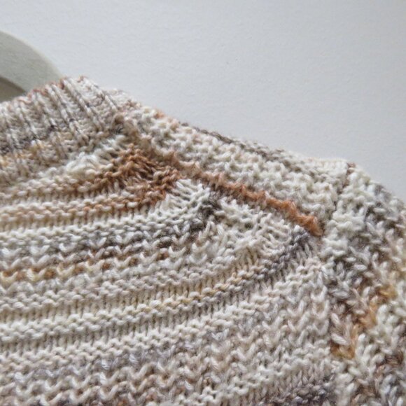 MADEWELL Space-Dyed Canton Pullover Sweater Marled Harvest Small Neutral Grandma - Picture 10 of 14